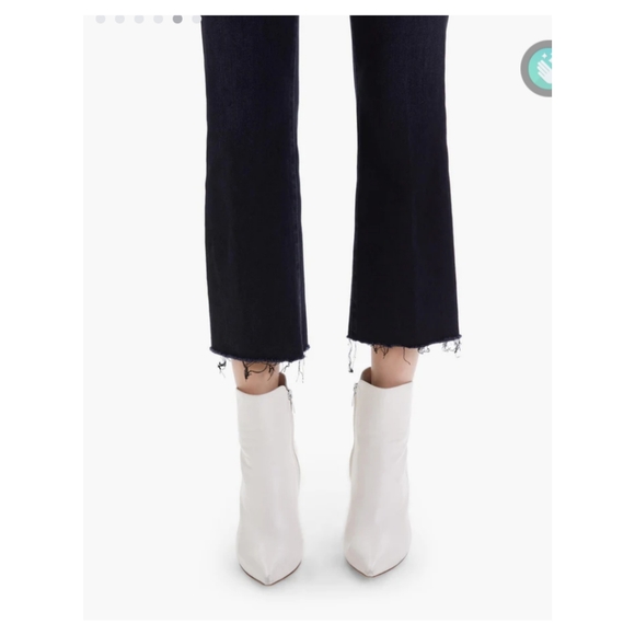 mother the hustler ankle fray encounters at night high rise ankle flare jeans - Picture 6 of 14